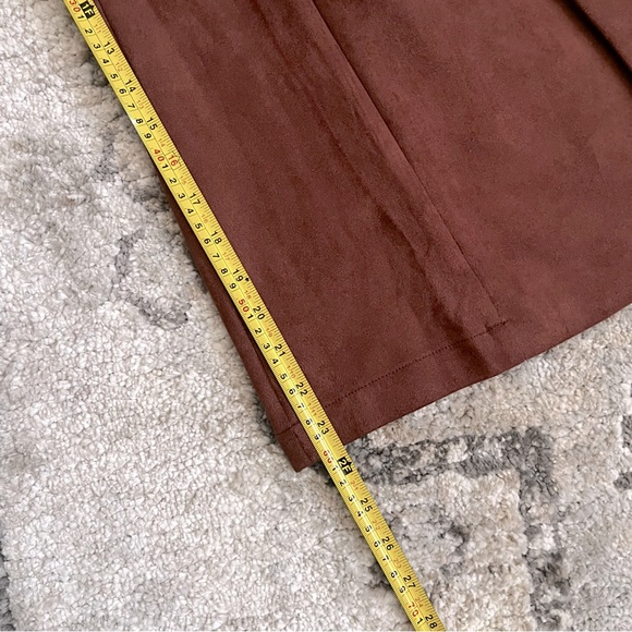 NWT Have Womens Size M Plum Mauve Open Overcoat w/ Faux Suede Look - Picture 4 of 9